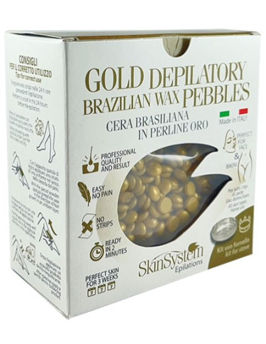 Skinsystem Brazilian Hard wax Gold (oven heated), epilation set