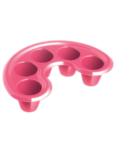 Bowl for removing artificial nails, pink, plastic, 1pc