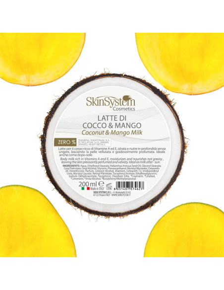 SkinSystem Pieniņš ķermenim (kokosrieksts/mango) 200ml