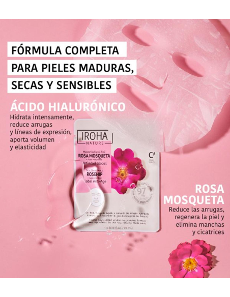 IROHA NATURE Maska sejai Anti-age (rožu augļi/hialuronskābe) 20ml