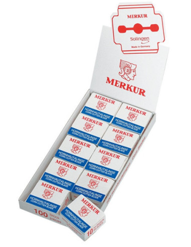 Razors "MERKUR", 10 x 10 pcs in a package
