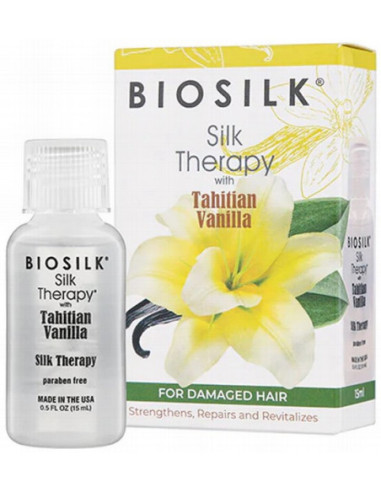 BIOSILK SILK THERAPY with Tanitian Vanilla matu zīds ar vaniļas aromātu 15ml