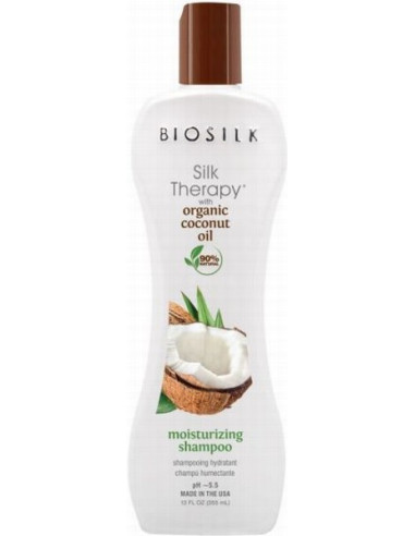 BIOSILK Organic Coconut oil Moisturizing shampoo 355ml