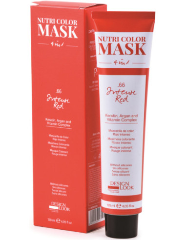 NUTRI COLOR MASKS Maska-krāsa paštonējoša 4in1 Intense Red 120ml