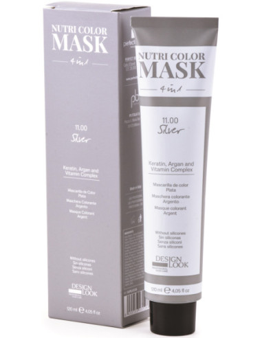 NUTRI COLOR MASKS Maska-krāsa tonējoša 4in1, Sudraba tonis 120ml