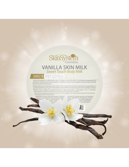 SkinSystem VANILLA SKIN Pieniņš ķermenim (vaniļa/vitamīns A un E) 200ml