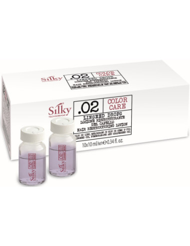 SILKY COLOR CARE Linsēklu eļļas pilieni mīkstiem un spīdīgiem matiem 10*10ml