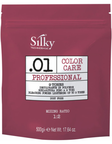 SILKY .01 COLOR CARE bleach powder white up to 9 tones 500gr