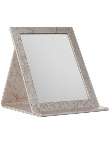 Зеркало-табличка с держателем, серебряный мрамор