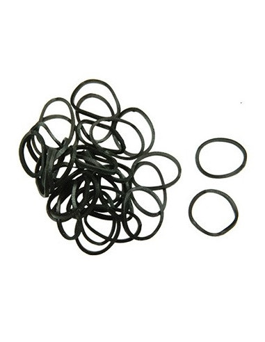 Silicone elastics 20 mm black (+/- 700 pieces)