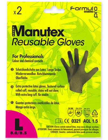 Латексные перчатки Manutex L, Коричневые