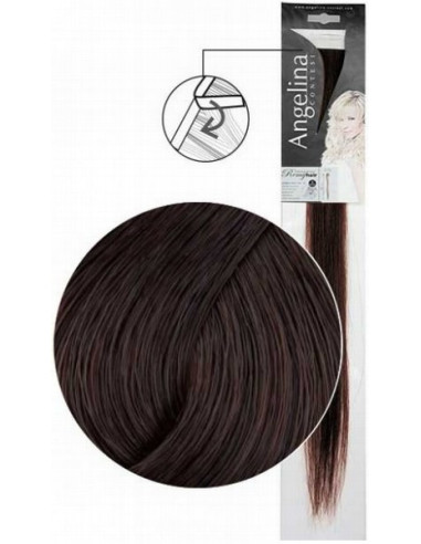 DOUBLE STICK Hair extension, Dark brown,  40-45cm, 12pcs./pack.
