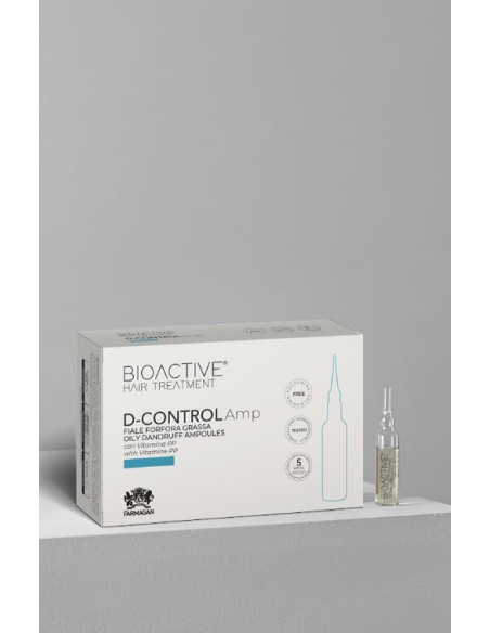 BIOACTIVE D-CONTROL Triholoģisks šķīdums-šoka terapija pret taukainām blaugznām 10*7,5ml