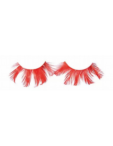 Crazy Plume rouge false eyelashes / 2psc with glue