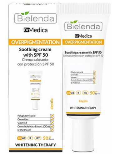 DR MEDICA OVERPIGMENTATION Krēms nomierinošs SPF 50, 50ml