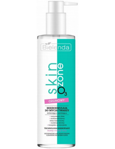 SKIN O3 ZONE Ozone oxygenating and moisturizing microemulsion face wash, 195ml