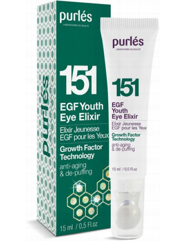 Purles 151 - GROWTH FACTOR TECHNOLOGY EGF Молодежный эликсир для глаз против старения и отечности 15мл
