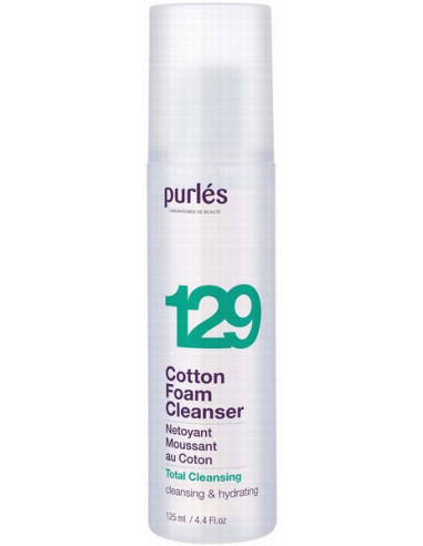 Purles 129 - TOTAL CLEANSING Cotton Foam Cleanser Gentle Makeup Removal & Hydration 125ml