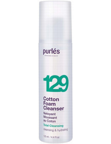 Purles 129 - TOTAL CLEANSING Хлопковая пенка для умывания, нежное удаление макияжа и увлажнение 125мл