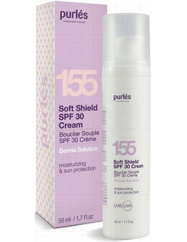 Purles 155 - DERMA SOLUTION Soft Shield SPF30 Cream High Protection & Hydrating 50ml