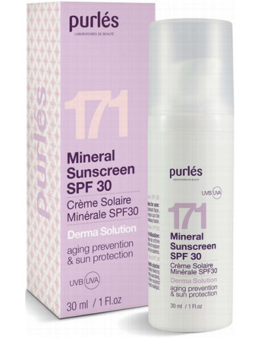 Purles 171 - DERMA SOLUTION Mineral Sunscreen SPF30 Aging Prevention & Sun Protection 30ml