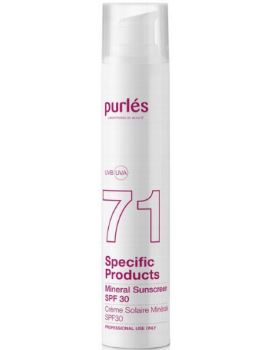 Purles 71 - SPECIFIC PRODUCTS Mineral Sunscreen SPF30 High Protection For Sensitive Skin 50ml