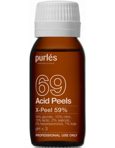 Purles 69 - ACID PEELS 59% X-Peel для омоложения кожи и борьбы со старением PH 3  50мл