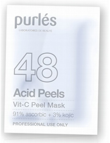 Purles 48 - ACID PEELS Vit C Brightening Peel Mask For Radiant Skin With 91% Ascorbic Acid & 3% Kojic Acid 5x10ml