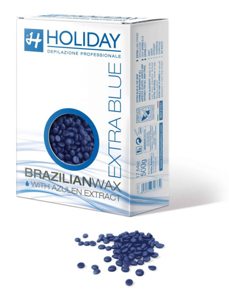 HOLIDAY BRAZILIAN Wax elastic, pearls (blue) 500g