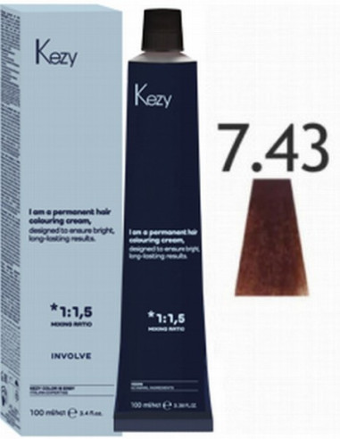 INVOLVE Permanent hair color 7.43, 100ml