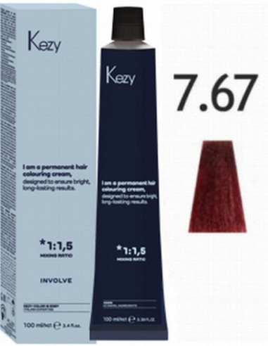 INVOLVE Permanent hair color 7.67, 100ml