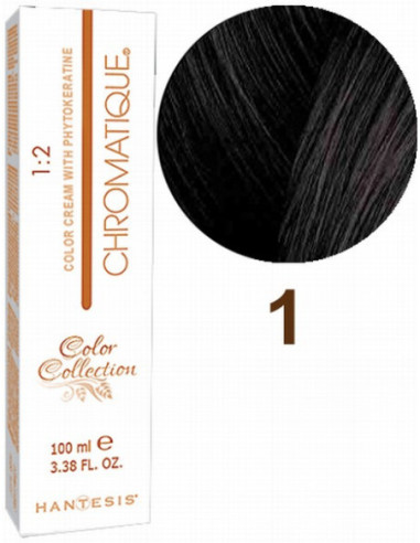 HANTESIS Краска для волос CHROMATIQUE 1 Чёрный 100мл