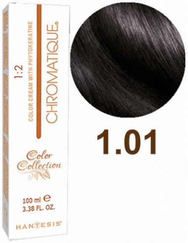 HANTESIS Краска для волос CHROMATIQUE 1.01 Сине-чёрный 100мл