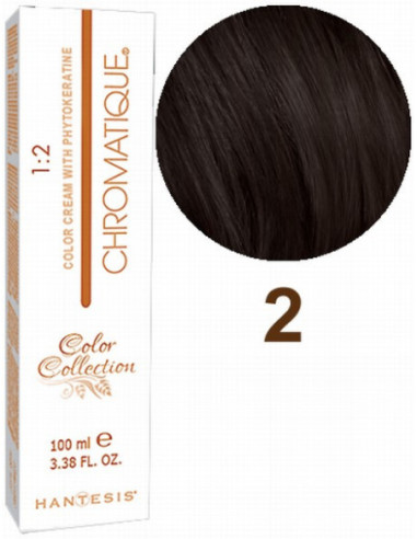 HANTESIS Краска для волос CHROMATIQUE 2 Самый тёмный коричневый 100мл