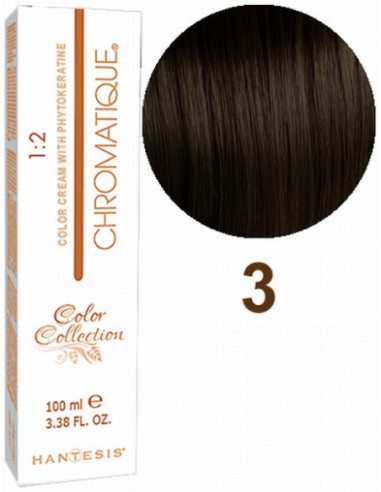 HANTESIS Краска для волос CHROMATIQUE 3 Тёмнo-коричневый 100мл