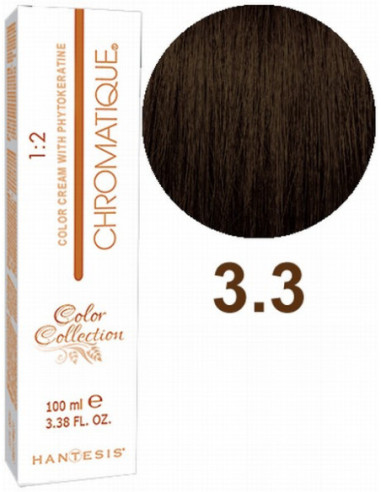 HANTESIS Краска для волос CHROMATIQUE 3.3 Тёмный золотисто-коричневый 100мл