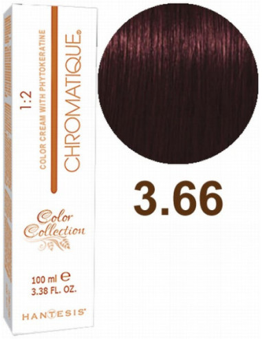 HANTESIS Краска для волос CHROMATIQUE 3.66 Выражено красный тёмный блонд 100мл