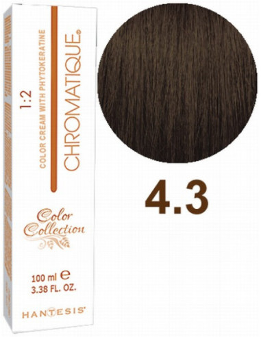 HANTESIS Hair color CHROMATIQUE 4.3 Medium Golden Brown 100ml