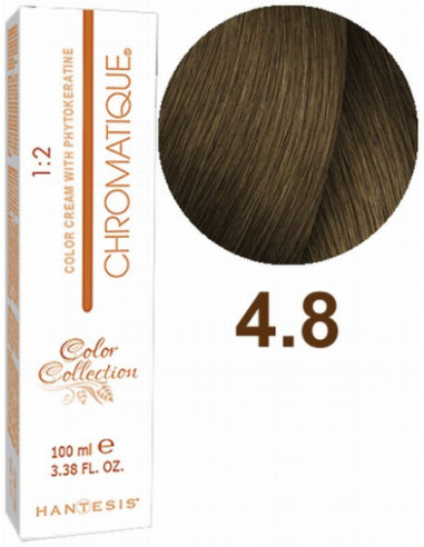 HANTESIS Краска для волос CHROMATIQUE 4.8 Тёмный табачный 100мл