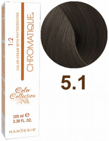 HANTESIS Краска для волос CHROMATIQUE 5.1 Светло- пепельно коричневый 100мл