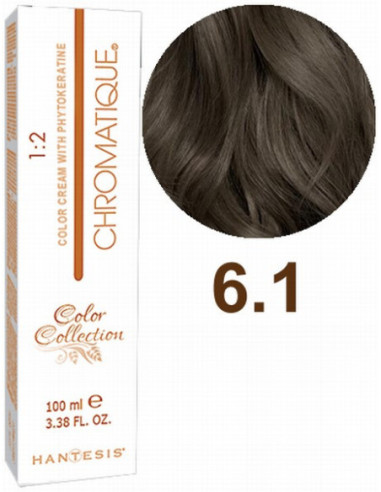 HANTESIS Краска для волос CHROMATIQUE 6.1 Темный- пепельный блонд 100мл
