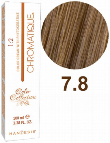 HANTESIS matu krāsa CHROMATIQUE 7.8 Gaišākais tabakas 100ml