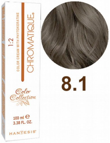 HANTESIS Краска для волос CHROMATIQUE 8.1 Светлый- пепельный блонд 100мл