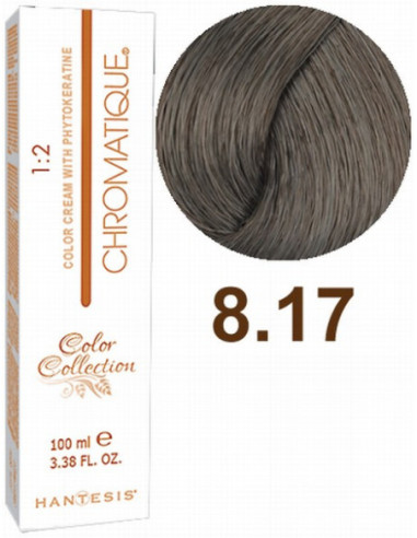 HANTESIS Краска для волос CHROMATIQUE 8.17 Тиковое дерево, светлый блонд 100мл