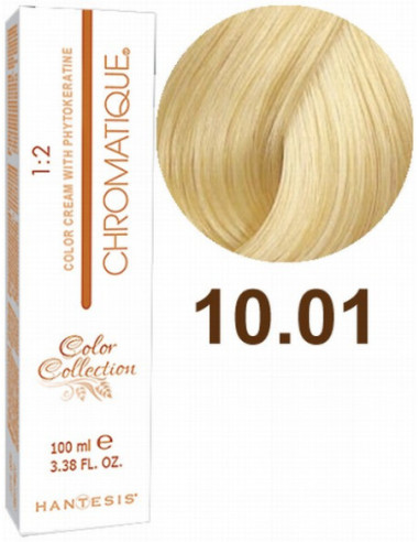 HANTESIS Краска для волос CHROMATIQUE 10.01 Ультра светлый натурально-пепельный 100мл