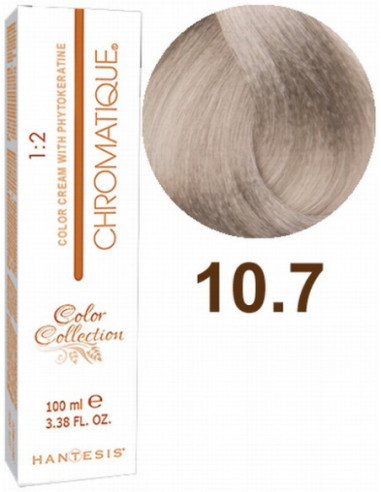HANTESIS Краска для волос CHROMATIQUE 10.7 Ультра светлый анти-красный 100мл