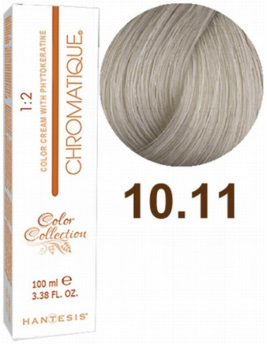 HANTESIS Краска для волос CHROMATIQUE 10.11 Серебряный платиновый 100мл