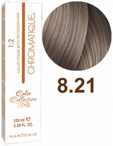 HANTESIS Краска для волос CHROMATIQUE 8.21 Светлый жемчужный блонд 100ml