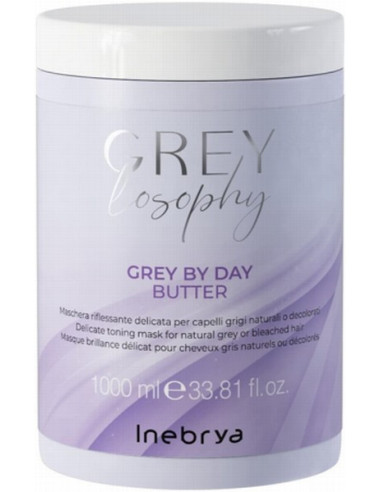 GREYLOSOPHY Grey By Day Butter maigi tonējoša maska sirmiem un balinātiem matiem 1000ml
