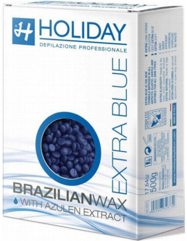 HOLIDAY BRAZILIAN Wax elastic, pearls (blue) 500g